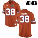 Women's Florida Gators #38 Nick Oelrich NCAA Nike Orange Authentic Stitched College Football Jersey RDV6762KC